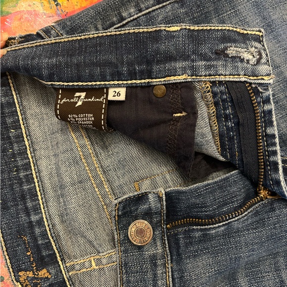 7 For all Mankind Mid-Rise Skinny Jeans - Size 26 - Picture 6 of 9